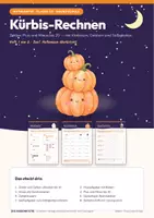 Vorschau - Arbeitsblätter - Kürbis-Rechnen – Halloween Mathe Klasse 1/2 - Deckblatt