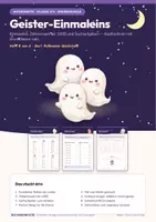 Vorschau - Arbeitsblätter - Geister-Einmaleins – Halloween Mathe Klasse 3/4 - Deckblatt