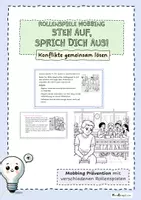 Vorschau - Arbeitsblätter - Anti-Mobbing Projekt - Rollenspiele "Steh auf - sprich dich aus!" - Deckblatt