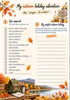 Vorschau - Arbeitsblätter - 🍂 My autumn holiday adventure – 2 kreative Arbeitsblätter für die Herbstferien - Seite 1