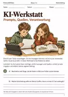 Vorschau - Arbeitsblätter - KI-Werkstatt Stationenlernen Klasse 5–6 - Deckblatt