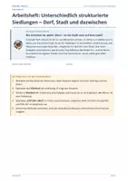 Vorschau - Arbeitsblätter - Erdkunde: Arbeitsheft - Siedlungen - Deckblatt