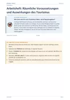 Vorschau - Unterrichtsreihen - Materialpaket: Tourismus Klasse 5 - Deckblatt