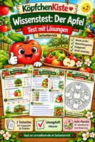 Vorschau - Test - Der Apfel – Wissenstest & Zusatzaufgabe Sachunterricht - Deckblatt