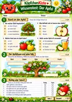 Vorschau - Test - Der Apfel – Wissenstest & Zusatzaufgabe Sachunterricht - Seite 1