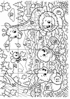 Vorschau - Arbeitsblätter - Rechenpuzzle ZR 20 ohne ZÜ - Ausmalbild - Seite 3