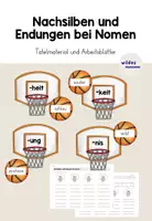 Vorschau - Arbeitsblätter - Nachsilben und Endungen bei Nomen - Basketball - Deckblatt