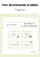Vorschau - Bildkarten - Vom Wochenende erzählen - Fragekarten - Deckblatt