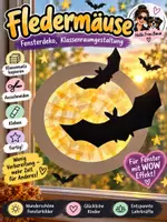 Vorschau - Mal- und Bastelvorlagen - Bastelvorlage Fledermäuse Kunst Herbst Halloween Deko Fensterbild - Deckblatt