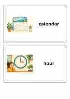 Vorschau - Poster - Time and Calendar – 30 englische Bild-Wortkarten zu Uhrzeit, Wochentagen und Monaten - Seite 2