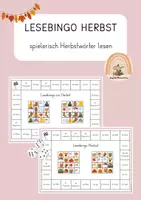 Vorschau - Spiele - Lesebingo Herbst - Deckblatt
