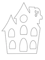 Vorschau - Mal- und Bastelvorlagen - Spukhaus Halloween Bastelvorlage Herbst Fensterbild Deko Kunst - Seite 2