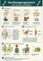 Vorschau - Mal- und Bastelvorlagen - Biologie - Skelett & Bewegungssystem - Lernposter - Seite 3