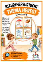 Voorbeeld - Kleurenspeurtocht sommen tot 5 thema herfst - Voorblad