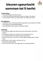 Voorbeeld - Kleurenspeurtocht sommen tot 5 thema herfst - Pagina 2