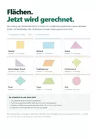 Vorschau - Arbeitsblätter - Flächenberechnung: Übungen zu Umfang und Flächeninhalt - Deckblatt