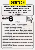 Vorschau - Arbeitsblätter - Materialpaket - Argumentieren Klasse 6 komplett – Trainingsheft, Lernkontrolle und Bewertungsbogen für den sachlichen Brief Klasse 6 - Seite 1
