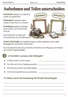 Vorschau - Arbeitsblätter - Fotos auf Klassenfahrten Arbeitsheft Klasse 5–6 - Seite 1