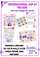 Vista previa - Unidades / Secuencias / Situaciones de Aprendizaje - International Day of the Girl Activities for 5th & 6th Primary and 1st ESO - Portada