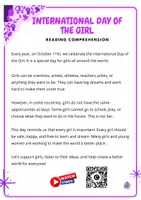 Vista previa - Unidades / Secuencias / Situaciones de Aprendizaje - International Day of the Girl Activities for 5th & 6th Primary and 1st ESO - página 1