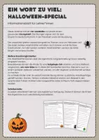 Vorschau - Arbeitsblätter - Ein Wort zu viel: Halloween-Special - Leseverständnis/Lesetraining - Seite 1