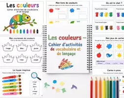 Aperçu - Cartes / Images - Les couleurs – Cahier d’activités - Page de couverture