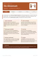 Vorschau - Arbeitsblätter - Infotext Altsteinzeit Bezug Österreich - Deckblatt