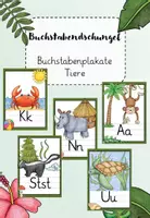 Vorschau - Arbeitsblätter - Buchstabenplakate / Buchstabenposter (Buchstabendschungel) - Deckblatt