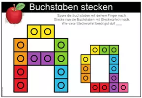 Vorschau - Arbeitsblätter - Die Steckwürfel-Buchstaben - Schreiblehrgang in Druckschrift - Seite 3