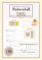Vorschau - Stundenentwürfe - Flächeninhalt | Einführung | Quadratzentimeter - Deckblatt