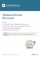 Vorschau - Arbeitsblätter - Mutmach-Karten fürs Lesen (Freebie) - Deckblatt