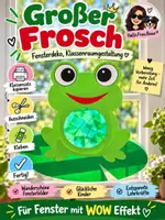 Vorschau - Mal- und Bastelvorlagen - Großer Frosch Fensterbild Kunst Basteln - Deckblatt