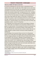 Vorschau - Klassenarbeiten - Inhaltsangabe zu Moltke: Der Araber und sein Ross mit Lösung - Deckblatt