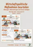 Vorschau - Stundenentwürfe - Wirtschaftspolitische Maßnahmen beurteilen | Wirtschaft–Recht Klasse 10 - Deckblatt