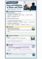 Vorschau - Arbeitsblätter - Ethik 9: Krieg und Heldentum in Filmen und Computerspielen - Seite 1