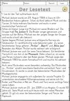 Vorschau - Arbeitsblätter - Michael Jackson, Sachtexte Lesen und verstehen Arbeitsblätter mit Lesetext, Verständnisfragen - Seite 2