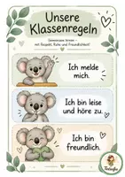 Vorschau - Arbeitsblätter - Einfache Klassenregeln, Koala Klasse - Deckblatt