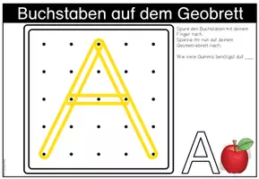 Vorschau - Arbeitsblätter - Buchstaben am Geometriebrett - Schreiblehrgang in Druckbuchstaben - Seite 3