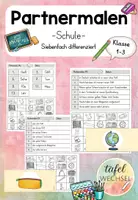 Vorschau - Arbeitsblätter - Partnermalen: Schule (Kl.1-3) - Deckblatt