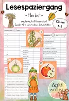 Vorschau - Arbeitsblätter - Lesespaziergang: Herbst (Kl.1-2) - Deckblatt