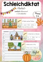 Vorschau - Arbeitsblätter - Schleichdiktat: Herbst (Kl.3-4) - Deckblatt