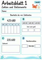 Vorschau - Arbeitsblätter - Wochenplan Mathematik Klasse 4 | Mathematik Klasse 4 | 10 Arbeitsblätter als PDF - Seite 1