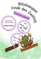 Vorschau - Spiele - Blitzlesespiel - Finde den Zwilling - Funktionswörter - Deckblatt