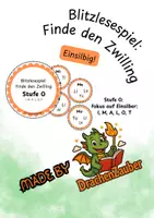 Vorschau - Spiele - Blitzlesespiel - Finde den Zwilling - Stufe 0 - (Zebra Lehrwerk) - Deckblatt
