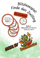 Vorschau - Spiele - Blitzlesespiel - Finde den Zwilling - Stufe 2 - (Zebra Lehrwerk) - Deckblatt