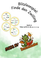 Vorschau - Spiele - Blitzlesespiel- Finde den Zwilling - Stufe 6 - (Zebra Lehrwerk) - Deckblatt