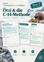 Vorschau - Arbeitsblätter - Ötzi & die C-14-Methode – Arbeitsblatt, Tippzettel & Lösung | Chemie - Deckblatt