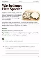 Vorschau - Arbeitsblätter - Hate Speech – Einstieg Arbeitsheft Klasse 5–6 - Seite 1