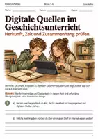 Vorschau - Arbeitsblätter - Digitale Quellen im Geschichtsunterricht – Arbeitsheft Klasse 5–6 - Deckblatt