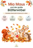 Vorschau - Bildkarten - 🍂Kamishibai Herbst: Mia Maus und der große Blätterwirbel – Mitmachgeschichte für den Kindergarten - Deckblatt